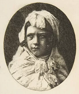 Portrait of Henri Houssaye, as a child, 1855-60. Creator: Felix Bracquemond