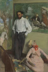 Lisbon Prints: Portrait of Henri Michel-Levy (1844-1914), ca 1878. Creator: Degas, Edgar (1834-1917)