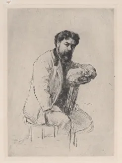 Second State Of Two Prints: Portrait of Henri Rouart, 1875. Creator: Marcellin-Gilbert Desboutin