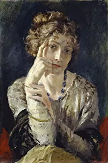 Tempera On Cardboard Gallery: Portrait of Henriette, the artists wife, 1915