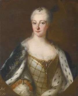 Brandenburg Prints: Portrait of Henriette Maria of Brandenburg-Schwedt (1702-1782)