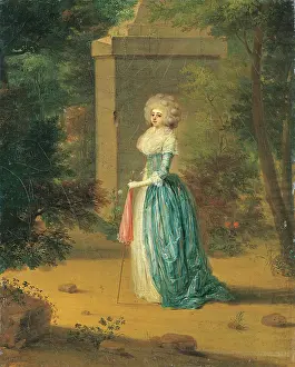 Parasol Prints: Portrait of Henriette von Holzhausen, 1789. Creator: Georg Karl Urlaub