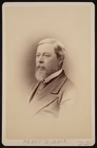 Cm Bell Prints: Portrait of Henry David Cooke (1825-1881), Before 1881. Creator: Charles Milton Bell