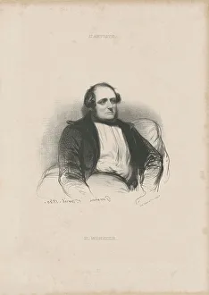 Gavarni Prints: Portrait of Henry Monnier (1799-1877), 1840. Creator: Gavarni, Paul (1804-1866)