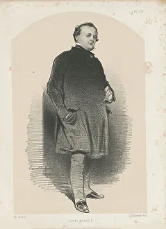 Gavarni Prints: Portrait of Henry Monnier (1799-1877), 1843. Creator: Gavarni, Paul (1804-1866)