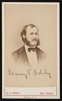 Frear Purdy Prints: Portrait of Henry Turner Eddy (1844-1921), 1870s. Creator: Purdy & Frear