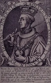 Compton Prints: Portrait of Henry V, 1618. Creator: Renold Elstrack