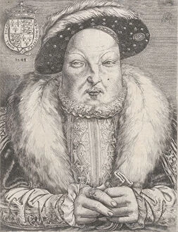 Cornelis Gallery: Portrait of Henry VIII, ca. 1547. Creator: Cornelis Massys