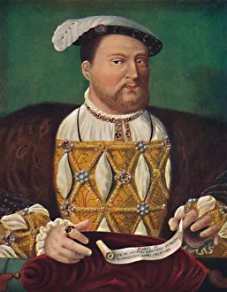 Cleve Prints: Portrait of Henry VIII (Hampton Court Palace), c1530, (1903). Artist: Joos van Cleve