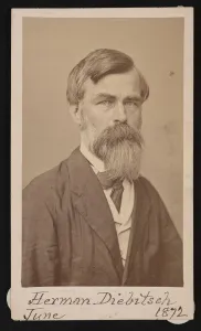 Prussia Gallery: Portrait of Herman Henry Diebitsch (1818-1883), 1871. Creator: Henry Ulke