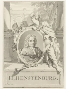 Henstenburgh Herman Prints: Portrait of Herman Henstenburgh in an oval frame