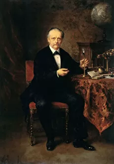 Biedermeier Collection: Portrait of Hermann Ludwig Ferdinand von Helmholtz (1821-1894), 1881. Creator: Knaus