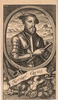 Portrait of Hernan Cortes (1485-1547), 1741. Creator: Anonymous Portrait of Hernan Cortes (1485-1547), 1741. Creator: Anonymous