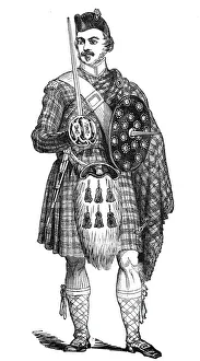Sporran Prints: Portrait of a highland guardsman, at Blair Athol, 1844. Creator: Unknown