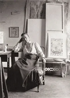 Portrait of Hilma af Klingt (1862-1944), c. 1900. Creator: Anonymous