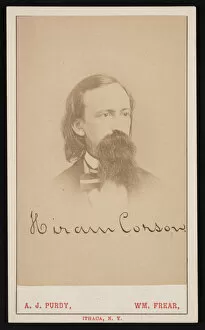 Albert J Purdy Collection: Portrait of Hiram Corson (1828-1911), Circa 1870s. Creator: Purdy & Frear