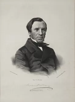 Monochrome Picture Collection: Portrait of the historian and journalist Michail Petrovich Pogodin (1800-1875), 1860s