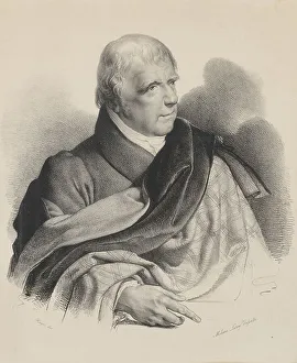 Hayez Prints: Portrait of the historical novelist and poet Sir Walter Scott (1771-1832)