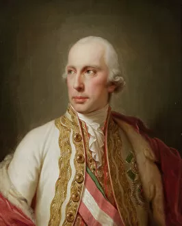 Portrait of Holy Roman Emperor Francis II (1768-1835). Artist: Lampi, Johann-Baptist, the Younger (1775-1837)