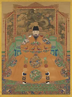 Ming Dynasty Prints: Portrait of the Hongzhi Emperor (1470-1505). Creator: Chinese Master