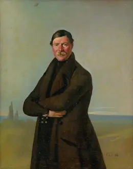 Landowner Prints: Portrait of a Hungarian landowner, 1845-1850. Creator: Johann Adam Klein