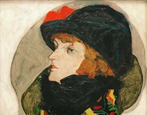 Schiele Prints: Portrait of Ida Roessler, 1912. Creator: Schiele, Egon (1890-1918)