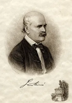 Portrait of Ignaz Philipp Semmelweis (1818-1865). Artist: Doby, Jeno Eugen (1834-1907)