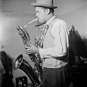 Portrait of Illinois Jacquet, New York, N.Y. ca. May 1947. Creator: William Paul Gottlieb