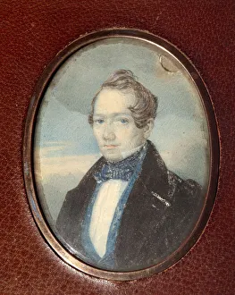 Gouache On Horn Prints: Portrait of Ilya Petrovich Tchaikovsky (1795-1880), 1829