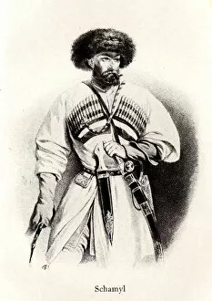 Chechnya Gallery: Portrait of Imam Shamil (1799-1871), 19th century. Artist: Anonymous