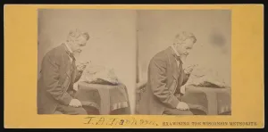 Portrait of Increase Allen Lapham (1811-1875) - Examining the Wisconsin Meteorite Portrait of Increase Allen Lapham (1811-1875) - Examining the Wisconsin Meteorite