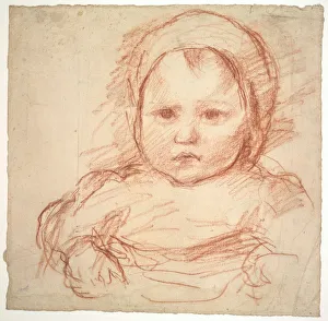 Portrait of an Infant, 1800s-1900s. Creator: Henri Cros (French, 1840-1907)