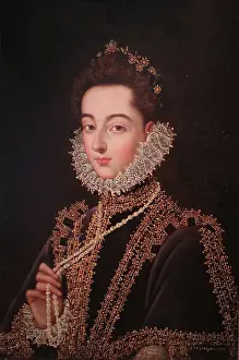 Duchess Prints: Portrait of the Infanta Catalina Michaela of Austria, 1582. Creator: Alonso Sanchez Coello