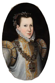 1600 Prints: Portrait of Infanta Maria of Portugal, Hereditary Princess of Parma (1538-1577), ca. 1600