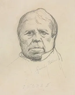 Portrait of Ingres. Creator: Albert-Ernest Carrier-Belleuse (French, 1824-1887)