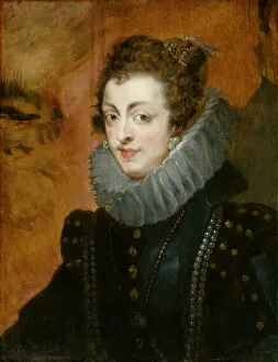 Neck Ruff Gallery: Portrait of Isabella of Bourbon, c. 1630. Creator: Peter Paul Rubens, follower of Flemish