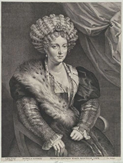 Prints Collection: Portrait of Isabella d Este, 1620-30. Creator: Lucas Vorsterman