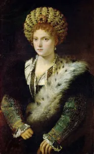 Venetian School Prints: Portrait of Isabella d Este, c. 1535