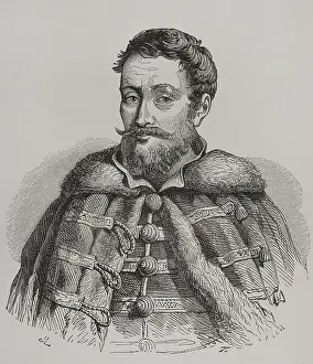 1856 Prints: Portrait of Istvan Werboczy, (h)