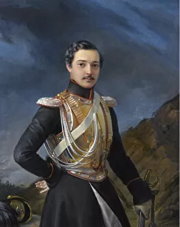 Russian Imperial Guard Collection: Portrait of Ivan Alexandrovich Balashov (1816-1841). Artist: Orlov, Pimen Nikitich (1812-1863)