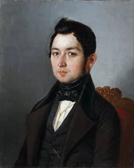 Portrait of Ivan Ivanovich Molnar (1802-1872), 1840. Artist: Khlobystayev, Sergey Ivanovich (active c. 1830-1840)