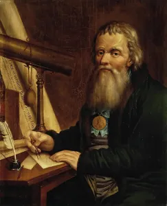 Desk Prints: Portrait of Ivan Kulibin, 1818. Creator: Pyotr Vedenetsky
