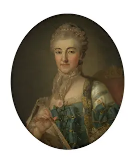 Looking Sideways Prints: Portrait of Izabela Branicka nee Poniatowska, 1767. Creator: Per Krafft the Elder
