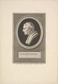 Thinker Gallery: Portrait of J. J. Rousseau, 1801. Creator: Augustin de Saint-Aubin