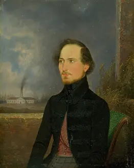 Eduard Prints: Portrait of J. Strobl, 1843. Creator: Eduard Wirostek