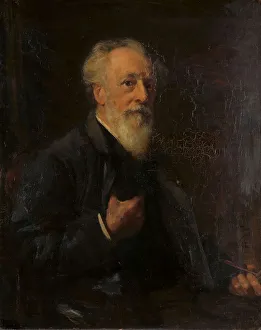 Jong Pieter De Josselin De Prints: Portrait of J.A.B. Stroebel (1821-1905)