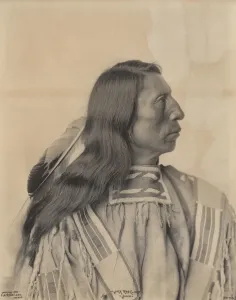 Plains Indian Gallery: Portrait of Jack Red Cloud, a Sioux Indian, late 19th century. Creator: Frank A. Rinehart