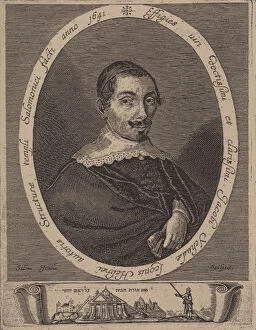 Tanakh Collection: Portrait of Jacob Judah Leon (1602-1675). Artist: Italia, Salom (ca 1619-ca 1655)