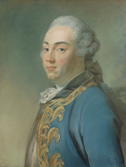 Crayon Prints: Portrait of Jacob van Kretschmar (1721-1792), c1750s. Creator: Jean-Baptiste Perronneau