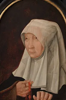 Older Woman Prints: Portrait of Jacomina Claesdr van Ruyven (died 1509)